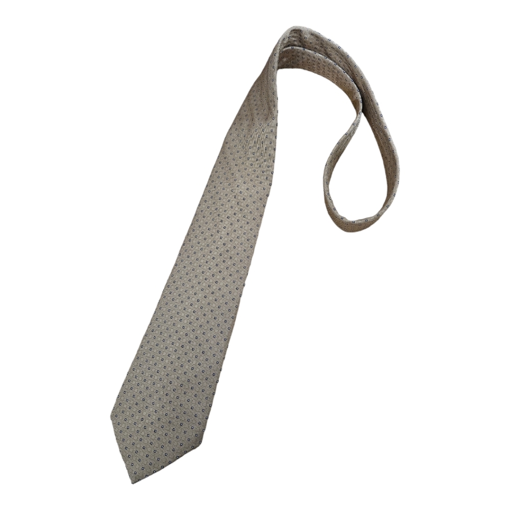 BARBA SEVENFOLD Gold Geometric Silk LUXURY Tie HANDMADE ITALY